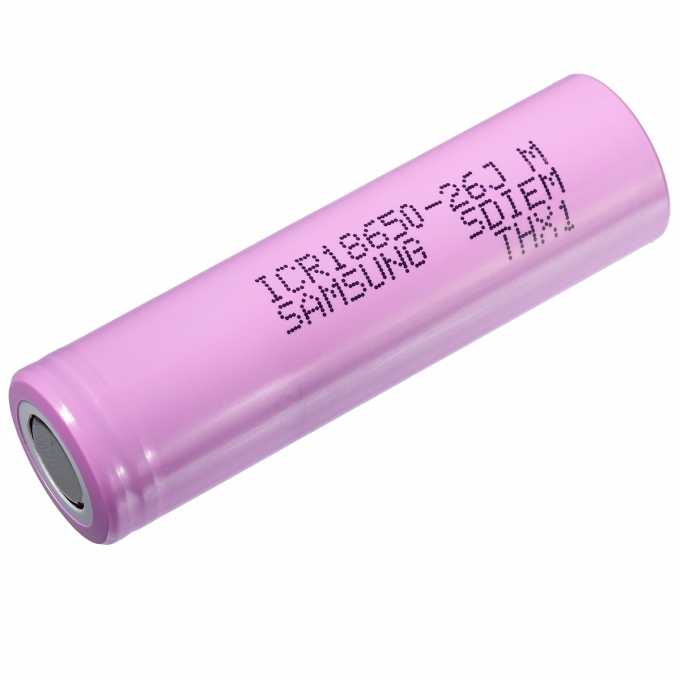 Samsung 26J 18650 2600mAh 5.2A Battery - Protected Button Top 