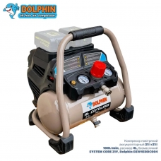 фото Компрессор воздушный аккумуляторный Dolphin DZW450DC004 (21В+21В, 100L/min, ресивер 4L, безмасляный), Dolphin DZW450DC004, Компрессор воздушный аккумуляторный Dolphin DZW450DC004 (21В+21В, 100L/min, ресивер 4L, безмасляный) фото товару, як виглядає К