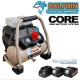 фото Повітряний акумуляторний компресор Dolphin DZW450DC00 SYSTEM CORE 21V, 21В+21В (100л/хв, ресивер 4л, безмасляний, з 2 АКБ SBL4021 (4А·год) і з/п), Dolphin DZW450DC00 з 2 АКБ SBL4021 (4А·год) і з/п, Повітряний акумуляторний компресор Dolphin DZW450DC0