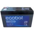 Ecobat EDC 12-07 (Акумуляторна батарея Ecobat EDC 12-07 (12 В, 7 А/год, 750 циклів))