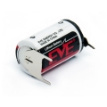 фото Батарейка літієва EVE ER14250 PFR (3-pin), 1/2AA, 3.6V, LiSOCl2 з виводами 2+1 для пайки у друковану плату (аналог XENO Energy: XL-050F (1.2), Toshiba: ER3V (1.0), ER4V (1.2), Maxell: ER3S (0.79)), EVE ER14250 PFR, Батарейка літієва EVE ER14250 PFR (