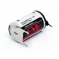 фото Батарейка литиевая EVE ER14250 PFR (3-pin), 1/2AA, 3.6V, LiSOCl2 с выводами 2+1 для пайки (аналог XENO Energy: XL-050F (1.2), Toshiba: ER3V (1.0), ER4V (1.2), Maxell: ER3S (0.79)), EVE ER14250 PFR, Батарейка литиевая EVE ER14250 PFR (3-pin), 1/2AA, 3