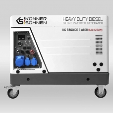 фото Дизельний інверторний генератор у шумозахисному кожусі Konner&Sohnen KS 6500iDE S ATSR (6.5 кВт, електростарт, 230В), Konner&Sohnen KS 6500iDE S ATSR, Дизельний інверторний генератор у шумозахисному кожусі Konner&Sohnen KS 6500iDE S ATSR 
