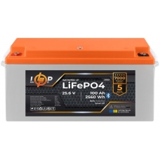 фото Акумулятор Logic Power LiFePO4 25,6V - 100 Ah (2560Wh) (BMS 100A/50А) пластик Smart BT (29501), Logic Power 29501, Акумулятор Logic Power LiFePO4 25,6V - 100 Ah (2560Wh) (BMS 100A/50А) пластик Smart BT (29501) фото товару, як виглядає Акумулятор Logi