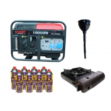 фото Бензиновий генератор MAST GROUP YH13000 + газова плитка Orcamp CK-505 + картридж газовий Pegas 400 мл (8 шт.), MAST GROUP YH13000 + Orcamp CK-505 + Pegas 400, Бензиновий генератор MAST GROUP YH13000 + газова плитка Orcamp CK-505 + картридж газовий Pe