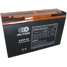 фото Тяговий акумулятор OUTDO 6-EVF-35 12V 33.6Ah/3HR (267x78x170 мм), OUTDO 6-EVF-35, Тяговий акумулятор OUTDO 6-EVF-35 12V 33.6Ah/3HR (267x78x170 мм) фото товару, як виглядає Тяговий акумулятор OUTDO 6-EVF-35 12V 33.6Ah/3HR (267x78x170 мм) дивитися фото