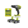 фото Шуруповерт акумуляторний Ryobi R18DD3-215GA17 (2×RB18L15 (1.5 Ач), зарядний пристрій), Ryobi R18DD3-215GA17, Шуруповерт акумуляторний Ryobi R18DD3-215GA17 (2×RB18L15 (1.5 Ач), зарядний пристрій) фото товару, як виглядає Шуруповерт акумуляторний Ryobi